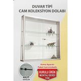 Nurline - Camlı Vitrin - Cam Dolap - Camlı Koleksiyon Vitrini - Duvar Tipi - Kupa Dolabı (Kurulu ve Kullanıma Hazır Gönderilmektedir.) - D001