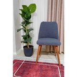 Nurluk Jakarlı Kumaş Lastikli Esnek Büyük Ova Çok Kaliteli Sandalye Kılıfı - 30 x 51 cm - Antrasit