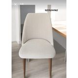 Nurluk Karadesen Büyük Oval Sandalye Kılıfı - 50 x 49 cm - Vizon - Cappuccino