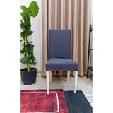 Nurluk Tuğla Düz Deden Lastikli Esnek Çok Kaliteli Sandalye Kılıfı ( 1 Adet) - 48 x 55 cm - Antrasit