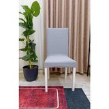 Nurluk Tuğla Düz Deden Lastikli Esnek Çok Kaliteli Sandalye Kılıfı ( 1 Adet) - 48 x 55 cm - Koyu Gri