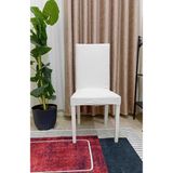 Nurluk Tuğla Düz Deden Lastikli Esnek Çok Kaliteli Sandalye Kılıfı ( 1 Adet) - 48 x 55 cm - Krem