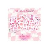 Nurmurs Pembe Coqueette Tatlı Sticker Seti