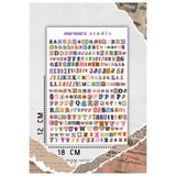 Nurmurs Vintage Alfabe Harf Sticker, Çıkartma, Ajanda, Günlük, Planlayıcı, Bullet Journal ,Scrapbook, etiket