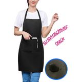 Nurnivus Waterproof Bulaşıkçı Önlüğü Mutfak Restoran Garson Chef Askılı Leke Su Sıvı Tutmaz Nano Cepli Önlük