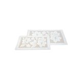 Nurpak Derya 2'li Banyo Ayak Havlusu Takımı 1 Adet 50x70 cm ve 1 Adet 60x95 cm -Krem-kahve