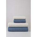 Nurpak Ekol 4'lü Banyo Havlu Takımı - 50 x 90 cm - Mavi