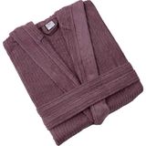 Nurpak Ekol Bedenli Kapüşonlu Tek Bornoz - Mürdüm - L - XL