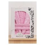 Nurpak Nurpak Bambu Tekli Bornoz - Parlak Pembe - Standart