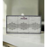 Nurpak Osmanlı Bambu Nakışlı %70 Bambu %30 Pamuk Kutulu 6 Adet 50X90 El Yüz Havlusu - 50 x 90 cm - Pembe