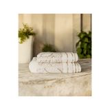 Nurpak Yaprak Desen Kadife 50x90 cm ve 90x150 cm Yüksek Gramajlı Banyo Seti