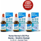 Nurse Harvey's Gg Plus Postbiyotik Damla 20 ml x 3 Adet - Yeni Nesil Sindirim Desteği Avantajlı 3'lü Paket