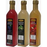 Nursima Üzüm Sirkesi 500 ml + Enginar Sirkesi 500 ml + Elma Sirkesi Cam Ambalaj 500 ml