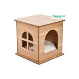 Nursoft Ahşap Kedi Evi Kedi Yuvası Nr-0085