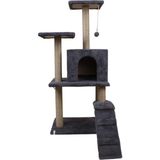 Nursoft B-08 Kedi Tırmalama Kedi Evi ve Kedi Oyun Evi - - Antrasit