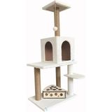 Nursoft B-09 Kedi Tırmalama Evi ve Kedi Oyun Evi - Beyaz