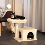 Nursoft Beyaz Kedi Tırmalama ve Oyun Evi Platformu
