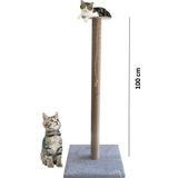 Nursoft Büyük Kedi Tırmalama Tahtası 100 Cm Gri