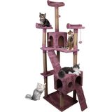 Nursoft Cat City Yeni Rezidans Kedi Oyun Evi ve Tırmalaması - Gül Kurusu