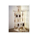 Nursoft Cat City Yeni Rezidans Kedi Tırmalama ve Oyun Evi 60 x 45 CM beyaz