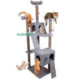 Nursoft Cat City Yeni Rezidans Kedi Tırmalama Ve Oyun Evi gri