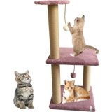 Nursoft Iki Katlı Kedi Tırmalaması Büyük Tırmalama Tahtası Gül Kurusu