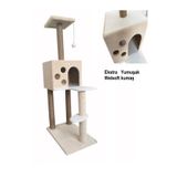 Nursoft Kedi Tırmalama Ve Kedi Oyun Evi Krem