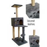 Nursoft Kedi Tırmalama ve Oyun Evi 120 CM antrasit