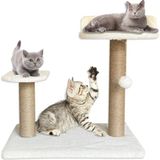 Nursoft Pati Ağacı Kedi Tırmalama ve Dinlenme Alanı - Beyaz