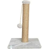Nursoft Ponponlu Kedi Tırmalama Direği 52 cm Tırmalama Tahtası - Gri