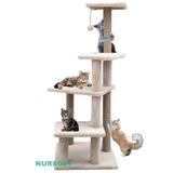 Nursoft Premium Çok Katlı Uzun Büyük Boy Kedi Koltuk Tırmalama Koruyucu Tırmalama Tahtası bej