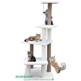Nursoft Premium Çok Katlı Uzun Büyük Boy Kedi Koltuk Tırmalama Koruyucu Tırmalama Tahtası beyaz