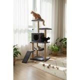 Nursoft S9 Kedi Tırmalama Ve Kedi Oyun Evi Kedi Evi ve Kafesi Antrasit