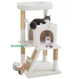Nursoft Teraslı Dekoratif Kedi Tırmalama Ve Oyun Evi
