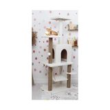 Nursoft Y-01 Lüx Kedi Tırmalama Oyun Evi Welsoft Kumaşla Tasarlandı 115 cm Yükseklik