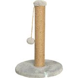 Nursoft Yuvarlak Ponponlu Kedi Tırmalama Direği 52 cm Kedi Tırmalama Tahtası - Gri