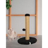 Nursoft Yuvarlak Ponponlu Kedi Tırmalama Direği 52 cm Kedi Tırmalama Tahtası - Siyah