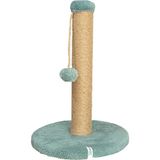 Nursoft Yuvarlak Ponponlu Kedi Tırmalama Direği 52 cm Kedi Tırmalama Tahtası - Turkuaz