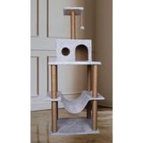Nursoft Zooplus Tower Xxl Kedi Tırmalama ve Oyun Evi - Gri