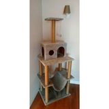 Nursoft Zooplus Tower XXL Kedi Tırmalama Ve Oyun Evi Platformu - Gri