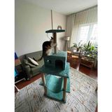 Nursoft Zooplus Tower XXL Kedi Tırmalama Ve Oyun Evi Platformu - Turkuaz