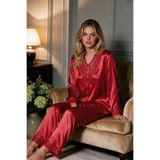 Nurteks 17088 Saten Dantelli Pijama Takım