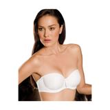 Nurteks 195 Beyaz Dolu Kap Strapless Askısız Sütyen