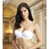 Nurteks 195 Push Up Straplez Beyaz Sütyen
