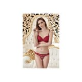 Nurteks 4432 Destekli Slip & String Sütyen Takım, BORDO, 80B