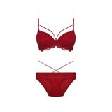 Nurteks 4618 Bordo Sütyen Külot Takım