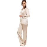 Nurteks 5689 Ekru Saten Pijama Takım