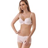 Nurteks Balenli Dantelli Destekli/Push-up Sütyen Takım, Siyah, 75B