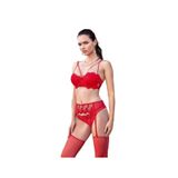 Nurteks BSMA Nurteks 2491 Dolgulu Jartiyer Takım, KIRMIZI, 90B