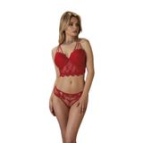 Nurteks Dolgulu Bralet Takım Kırmızı Yeni Sezon, KIRMIZI, 90B